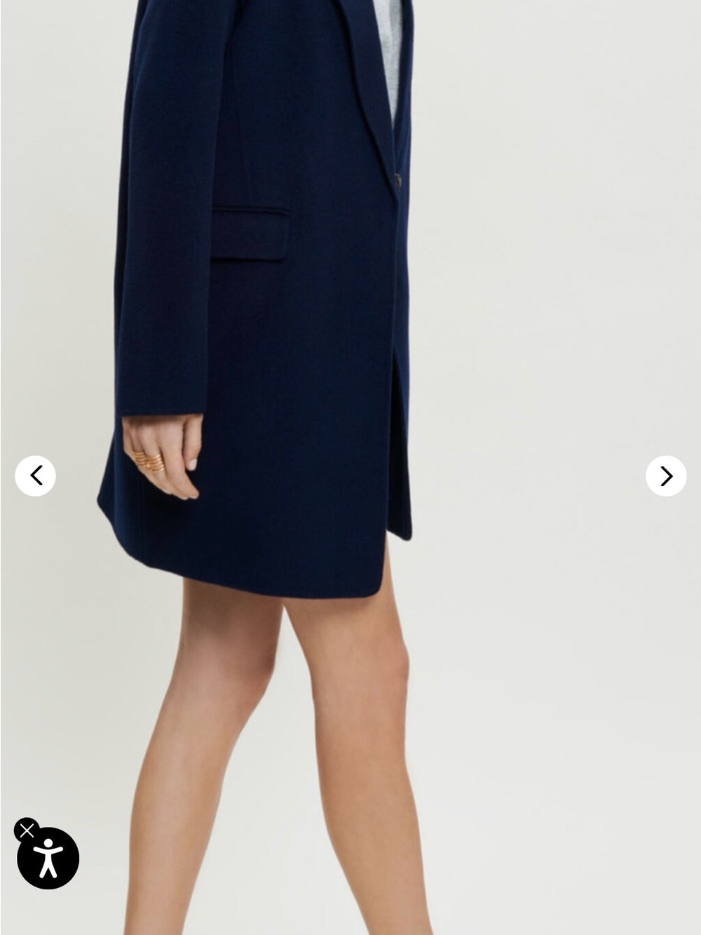 Maje Classic Navy wool  Coat 34 excellent condition